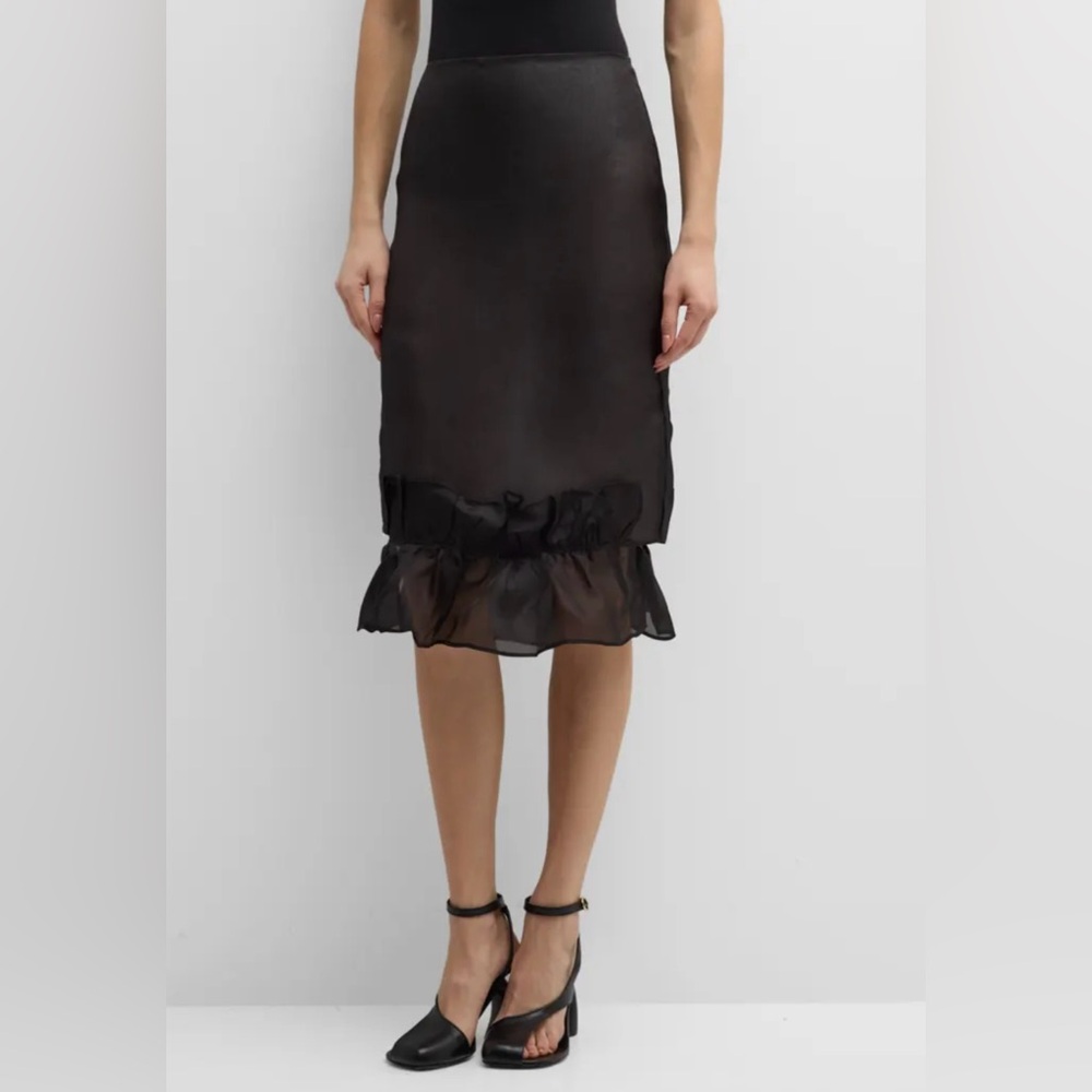 Bite Studios Ruffle Frill‎ Silk Pencil Skirt